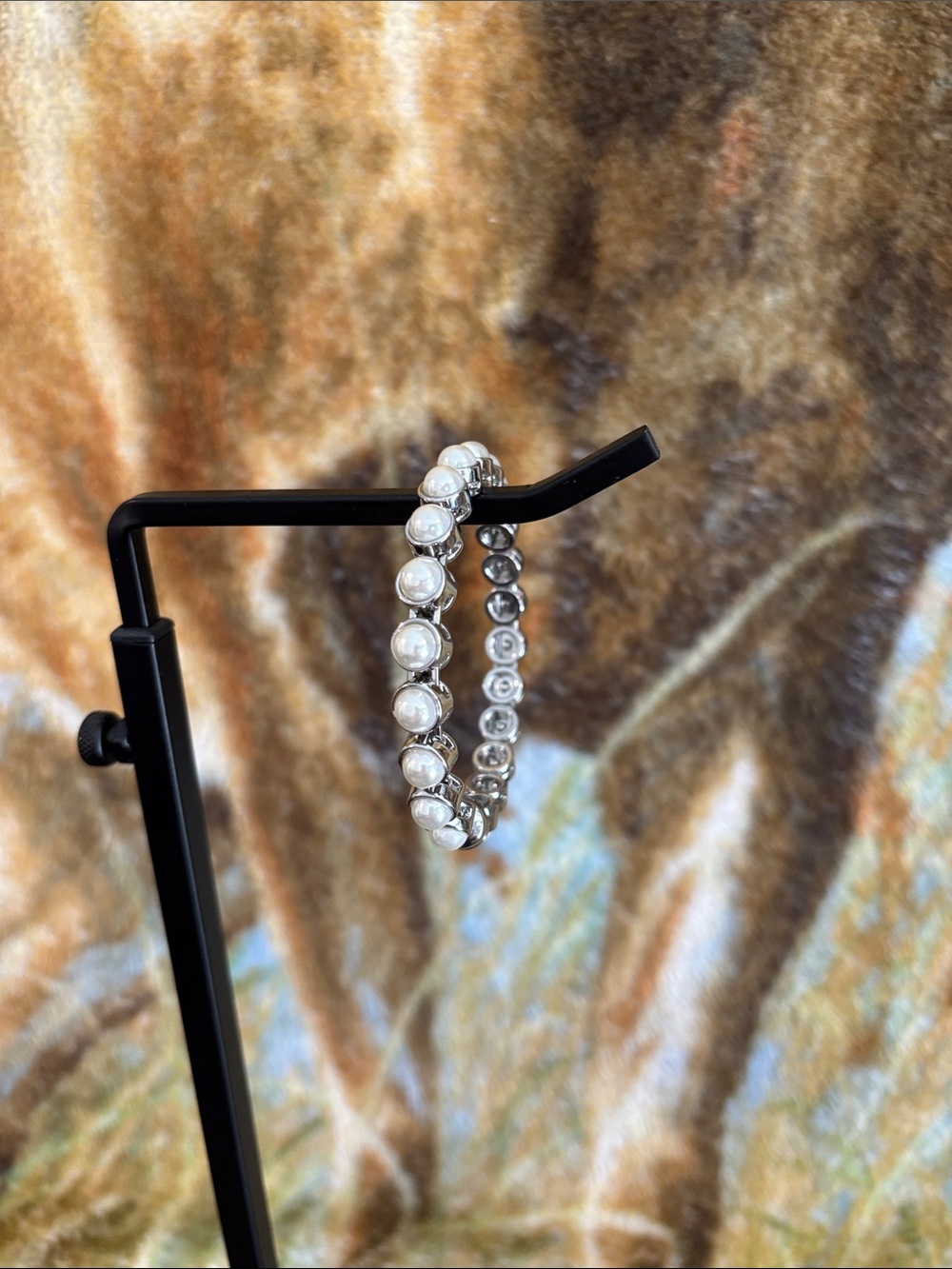 Bracelet Set Pearl and Silver Beaded- White Pearls Bundle - Picture 5 of 9